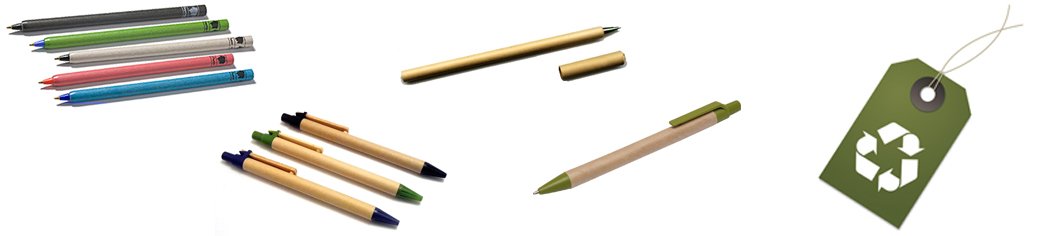 Recycled paper pens group