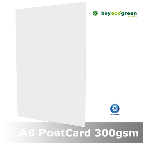 Eco White 300gsm Recycled A6 Postcards 148 x 105mm (pack of 100)