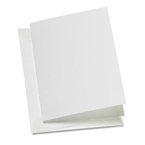 Eco White 300gsm card 148mm x 210mm creased for folding to A6 (Pack of 50)