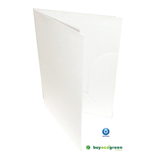 Recycled Presentation Folders A4 - Eco White (Pack of 10)