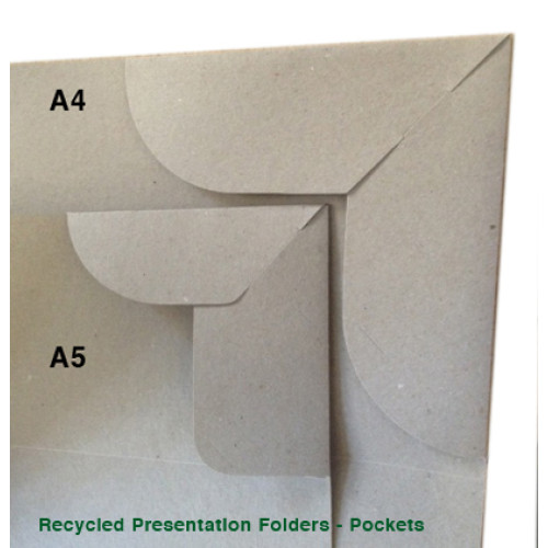 Recycled Presentation Folders A5 - Eco Brown (Pack of 10)